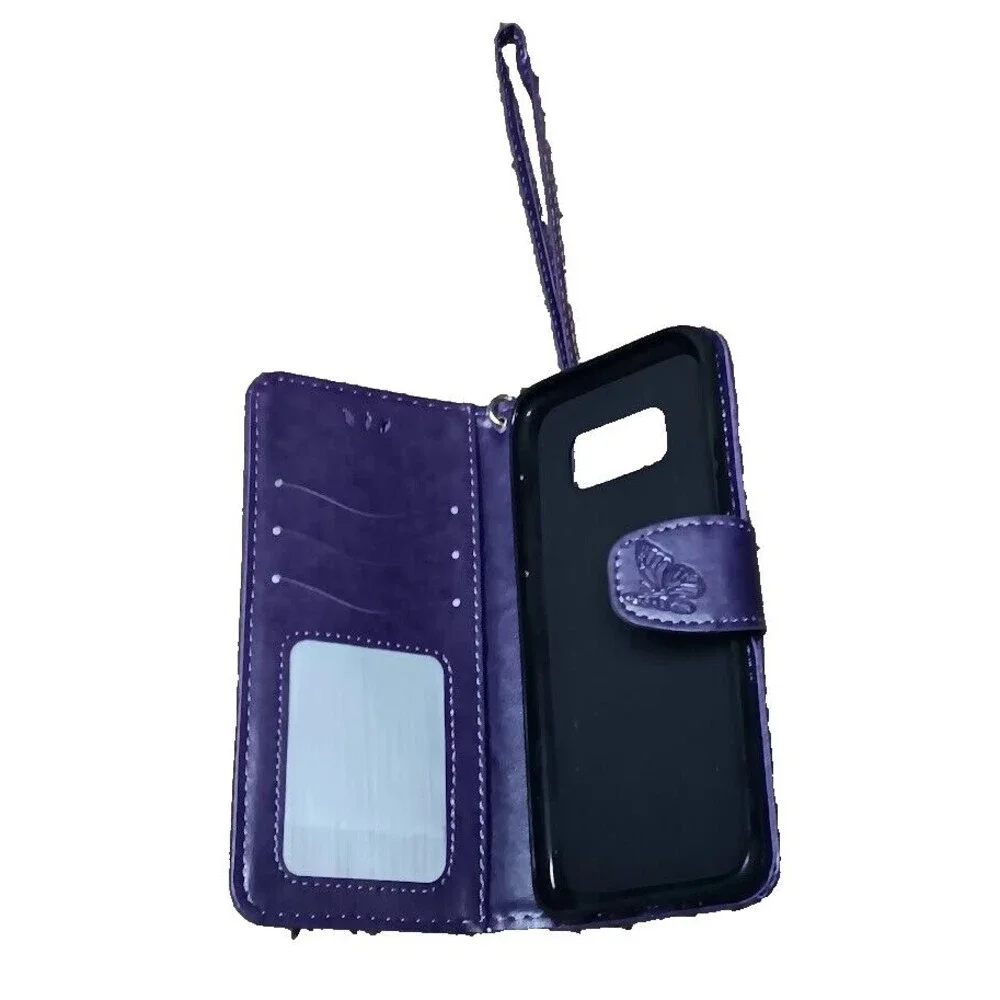 Samsung S8 Cellphone Wallet Case With Purple Heart NIP